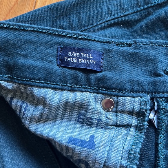 GAP Demin 8/29 Tall Deep Teal True Skinny Strech Jeans - Picture 4 of 8
